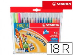 MARCADOR TRIO STABILO 18 CORES