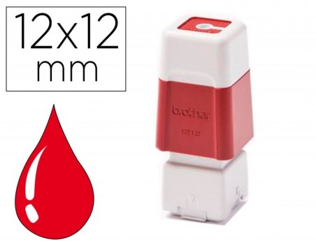 6un CARIMBO AUTOMATICO BROTHER 12 MM X 12 MM VERMELHO
