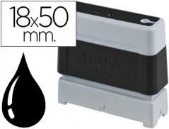 6un CARIMBO AUTOMATICO BROTHER 18 MM X 50 MM PRETO