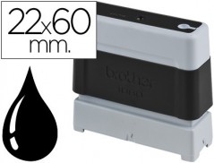 6un CARIMBO AUTOMATICO BROTHER 22 MM X 60 MM PRETO