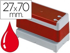 6un CARIMBO AUTOMATICO BROTHER 27 MM X 70 MM VERMELHO