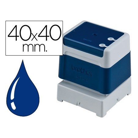 6un CARIMBO AUTOMATICO BROTHER 40 MM X 40 MM AZUL