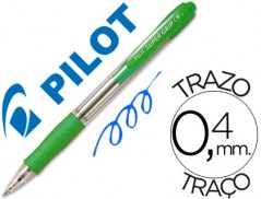 12un ESFEROGRAFICA PILOT SUPER GRIP VERDE CLARO -RETRATIL -C