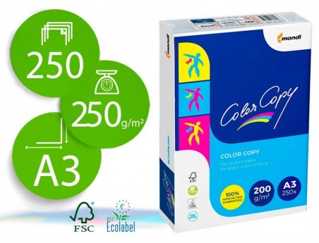 PAPEL COLOR COPY BRILHANTE, EMB. 250 FLS, 200 GRS, A3