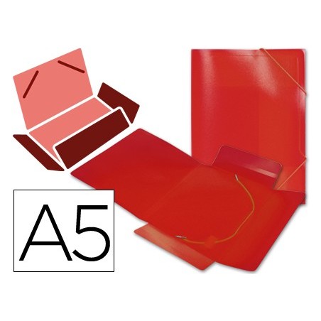 PASTA DE ELASTICOS EM POLIPROPILENO BEAUTONE, A5, VERMELHA