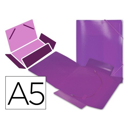 PASTA DE ELASTICOS EM POLIPROPILENO BEAUTONE, A5, VIOLETA