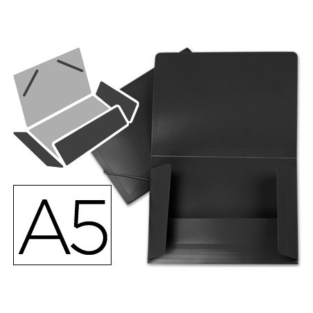 PASTA DE ELASTICOS EM POLIPROPILENO BEAUTONE, A5, PRETA