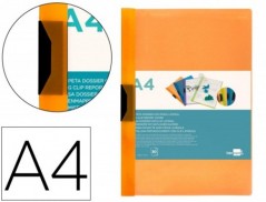 PASTA DOSSIER BEAUTONE COM CLIP LATERAL, A4, LARANJA