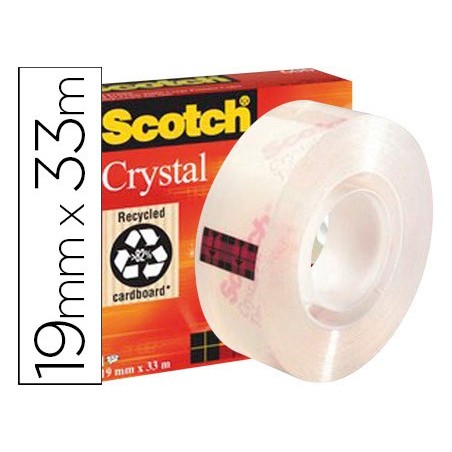 FITA ADESIVA SUPER TRANSPARENTE 33MT X 19MM