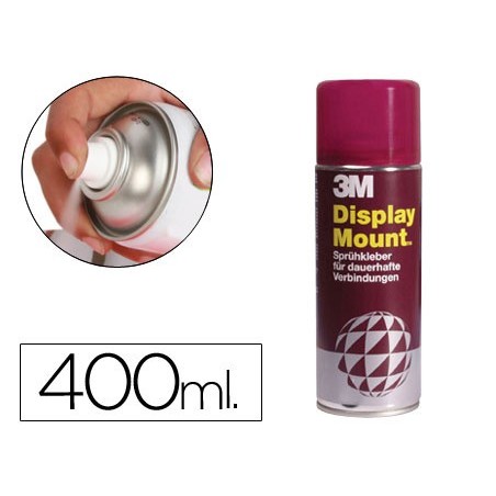 COLA SPRAY DISPLAY MOUNT ADESIVO PERMAMENTE EMB. DE 400 ML.