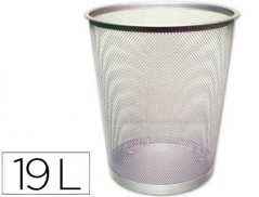 CESTO DE PAPEIS Q-CONNECT DE REDE METALICO PRATA CAPACIDADE