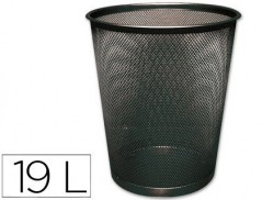 CESTO DE PAPEIS Q-CONNECT DE REDE METALICO PRETO CAPACIDADE