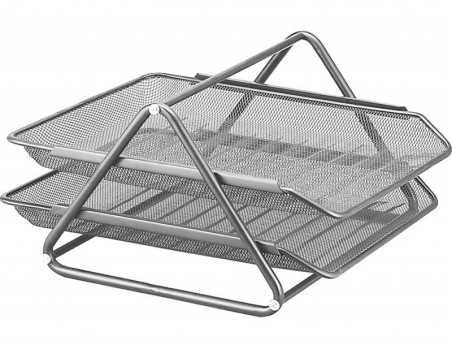 CONJUNTO 2 TABULEIROS DE SECRETARIA Q-CONNECT EM REDE METALI