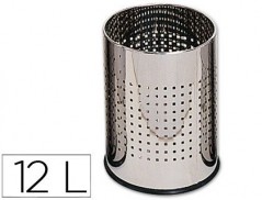 CESTO DE PAPEIS Q-CONNECT METALICO CROMADO CAPACIDADE 12 LIT