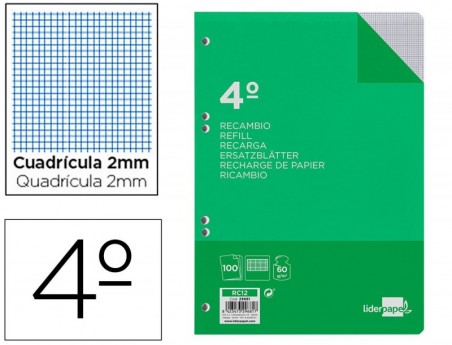RECARGA LIDERPAPEL QUARTO 100 F 6TC-04 MILIMETRADO 6 FUROS U