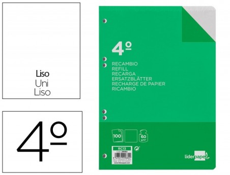 RECARGA LIDERPAPEL QUARTO 100 F 6TC-10 LISO 6 FUROS UNIVERSA