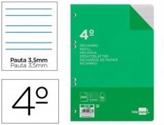 RECARGA LIDERPAPEL QUARTO 100 F 6TC-09 2 LINHAS PAUTA LARGA