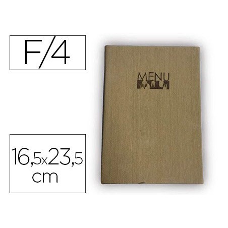 PORTA MENUS LIDERPAPEL PU 16,5 X 23,5 CM COM 4 BOLSAS