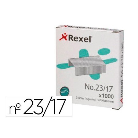 AGRAFES REXEL 23/17 ACO CAIXA 1000 UNIDADES