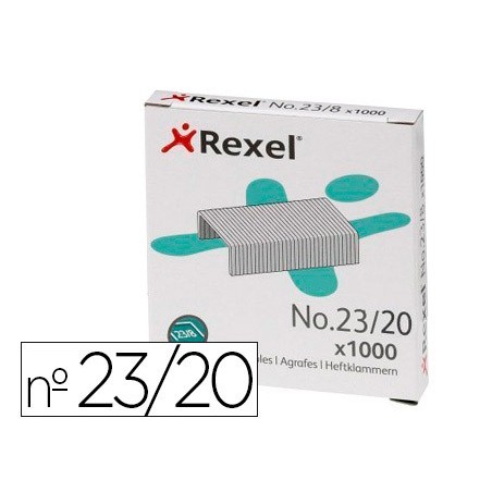 AGRAFES REXEL 23/20 ACO CAIXA 1000 UNIDADES