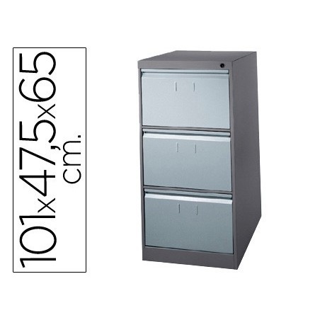 FICHEIRO METALICO PARA CAPAS DE SUSPENSAO COM 3 GAVETAS 1010