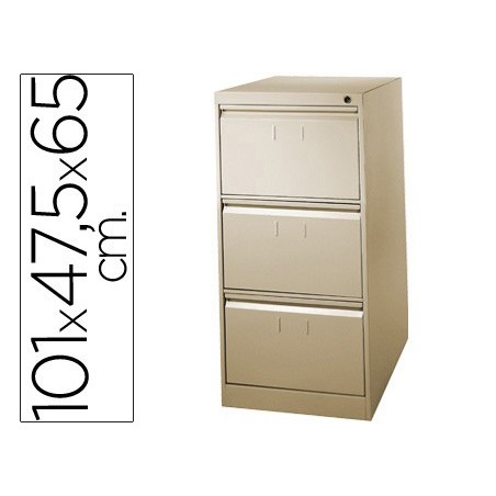 FICHEIRO METALICO PARA CAPAS DE SUSPENSAO COM 3 GAVETAS 1010