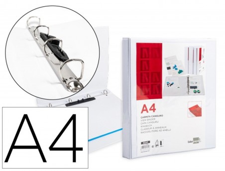 PASTA CANGURU LIDERPAPEL, A4, 4 ANEIS DE 16 MM