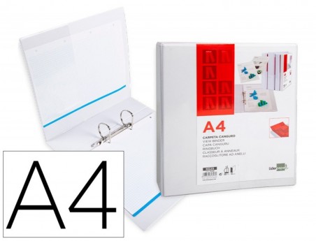 PASTA CANGURU LIDERPAPEL, A4, 2 ANEIS DE 55 MM