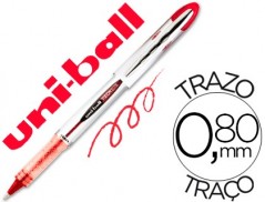 12un MARCADOR UNI-BALL ROLLER UB-200 VISION VERMELHO 0,8 MM