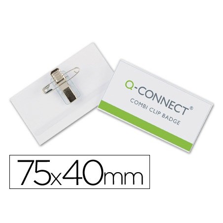 50un IDENTIFICADOR Q-CONNECT COM MOLA KF-01568 40X75 MM.