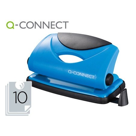 PERFURADOR Q-CONNECT, CAP. 10-12 FOLHAS - AZUL