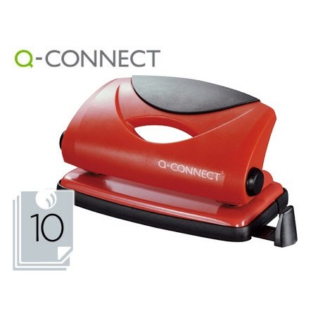 PERFURADOR Q-CONNECT, CAP. 10-12 FOLHAS - VERMELHO