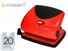 PERFURADOR Q-CONNECT, CAP. 20-25 FOLHAS - VERMELHO
