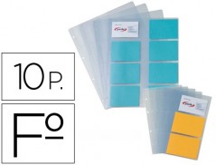 PACK 10 BOLSAS ESP. CAPA PORTA-CARTOES DE VISITA PARDO