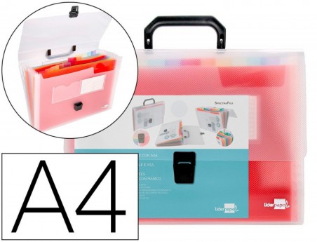 PASTA CLASSIFICADORA COM FOLE BEAUTONE A4, TRANSP. COM 13 DE