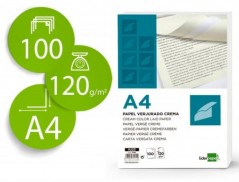 PAPEL VERGE. EMBAL. DE 100 FOLHAS, A4, 120 GRS/Mì, CREME