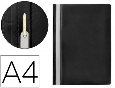 25un PASTA DOSSIER Q-CONNECT FASTENER EM PLASTICO A4 PRETO