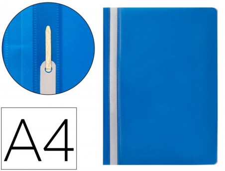 25un PASTA DOSSIER Q-CONNECT FASTENER EM PLASTICO A4 AZUL