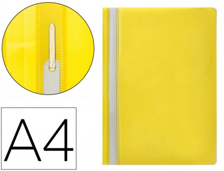 25un PASTA DOSSIER Q-CONNECT FASTENER EM PLASTICO A4 AMARELA