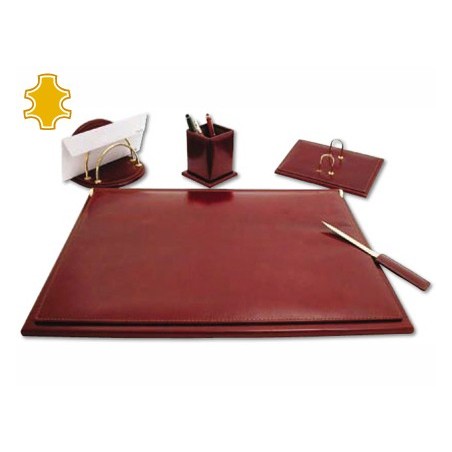 CONJUNTO DE 5 ACESSORIOS DE SECRETARIA EM PELE