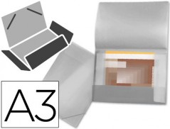 PASTA DE ELASTICOS EM POLIPROPILENO BEAUTONE, A3, TRANSPAREN