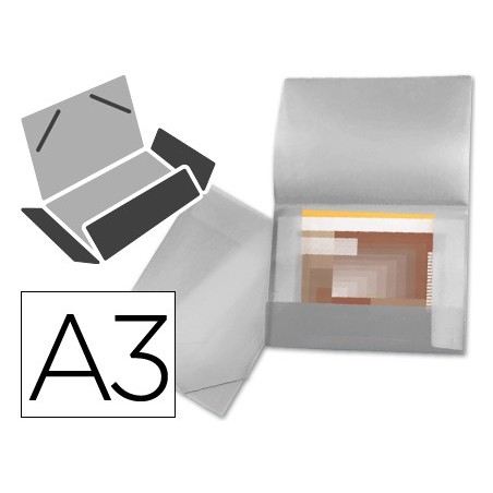 PASTA DE ELASTICOS EM POLIPROPILENO BEAUTONE, A3, TRANSPAREN