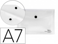 12un BOLSA PORTA DOCUMENTOS LIDERPAPEL, COM MOLA, A7, CRISTA