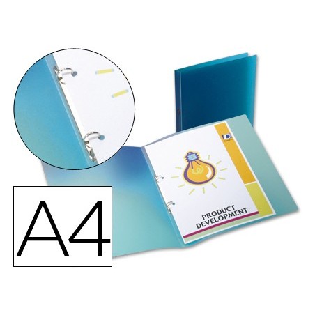 PASTA DE POLIPROPILENO BEAUTONE A4, 17 MM, AZUL