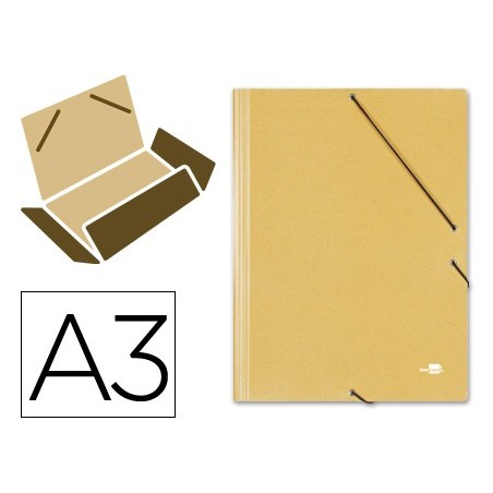 PASTA DE ELASTICOS LIDERPAPEL, A3, AMARELA