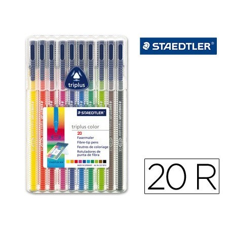 MARCADOR TRIPLUS STAEDTLER 20 UNIDADES