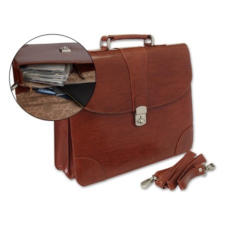 PASTA PORTA-DOCUMENTOS Q-CONNECT, POLI PELE, CASTANHA