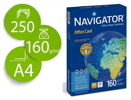 PAPEL FOTOCOPIA NAVIGATOR, A4, EMB. 250 FOLHAS, 160 GRS