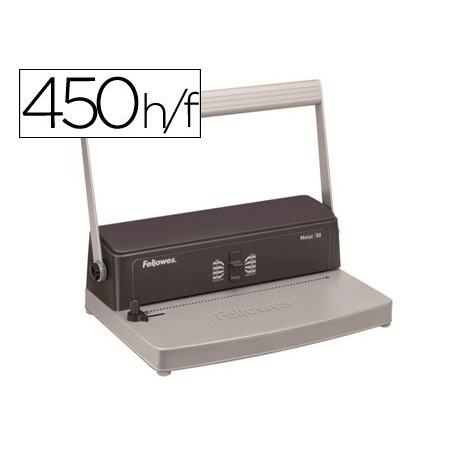 ENCADERNADORA PARA ESPIRAL METALICA FELLOWES ESP50 PERFURA 2