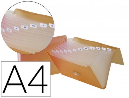 PASTA CLASSIFICADORA COM FOLE BEAUTONE, TRANSP. 13 DEPARTAME